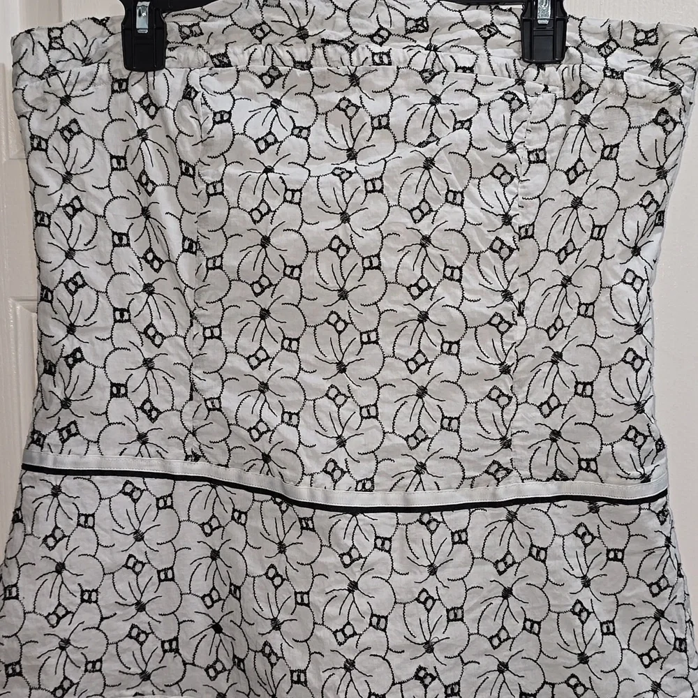 Autograph Black & White Floral Dress Size 14 - Picture 4 of 14